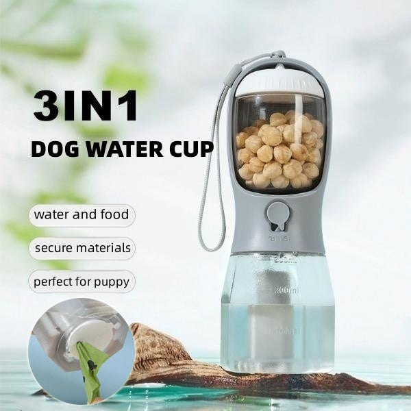 Pet Three-in-One Portable Cup for Feeding and Drinking