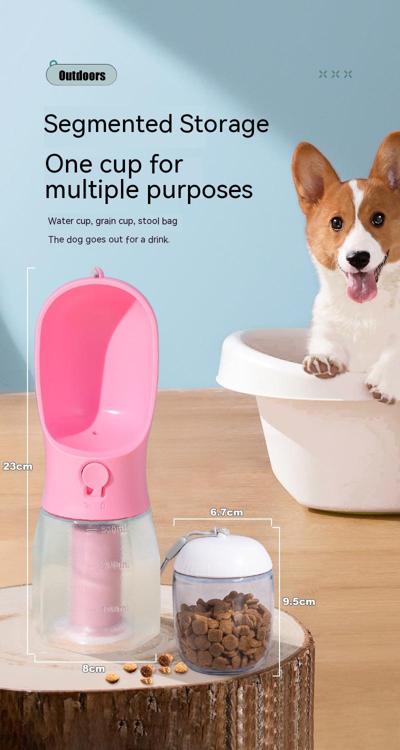 Pet Three-in-One Portable Cup for Feeding and Drinking