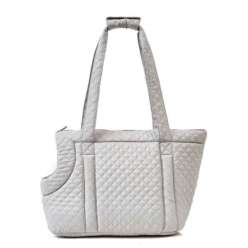 Quilted Pet Portable Single-Shoulder Bag
