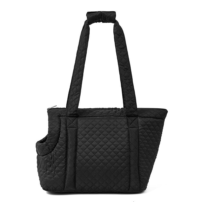 Quilted Pet Portable Single-Shoulder Bag