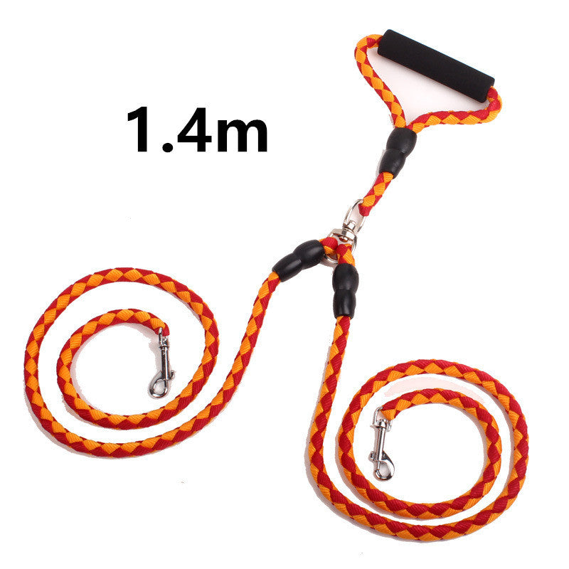 Double-Ended Traction Rope Pet Collar